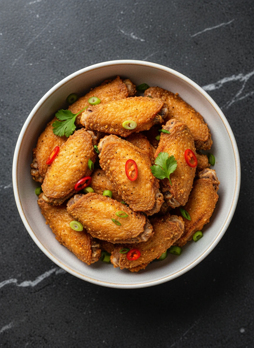 Dry Fried Chicken Wings