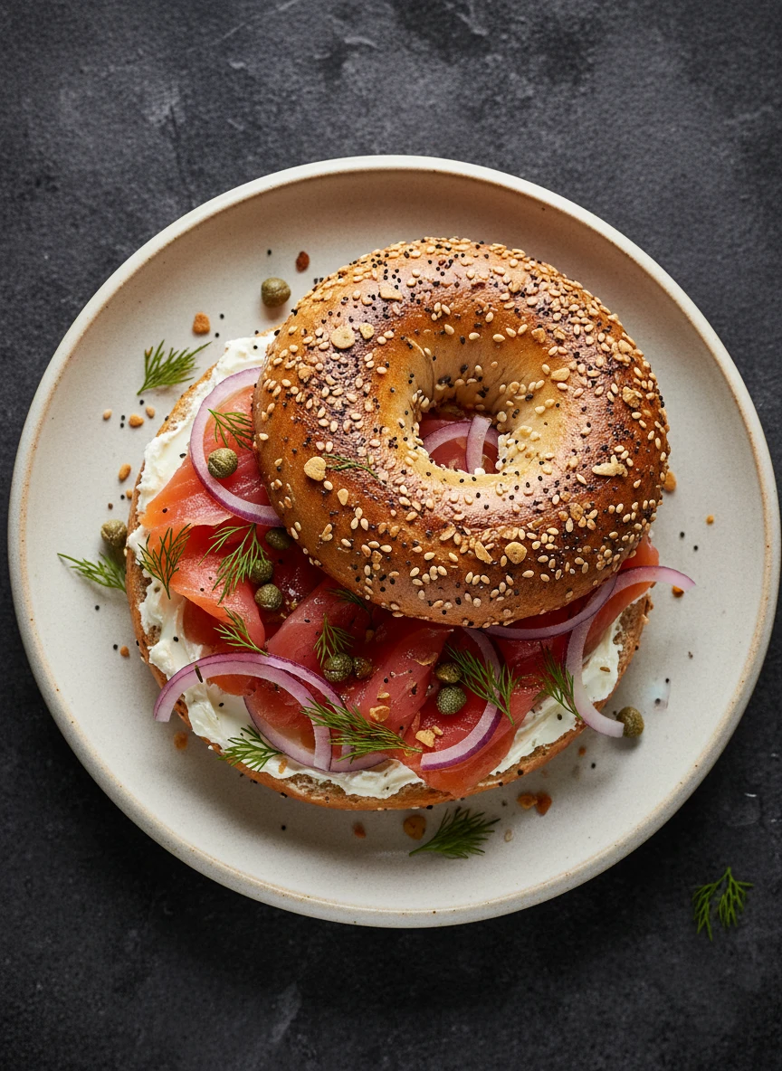Everything Bagel with Lox